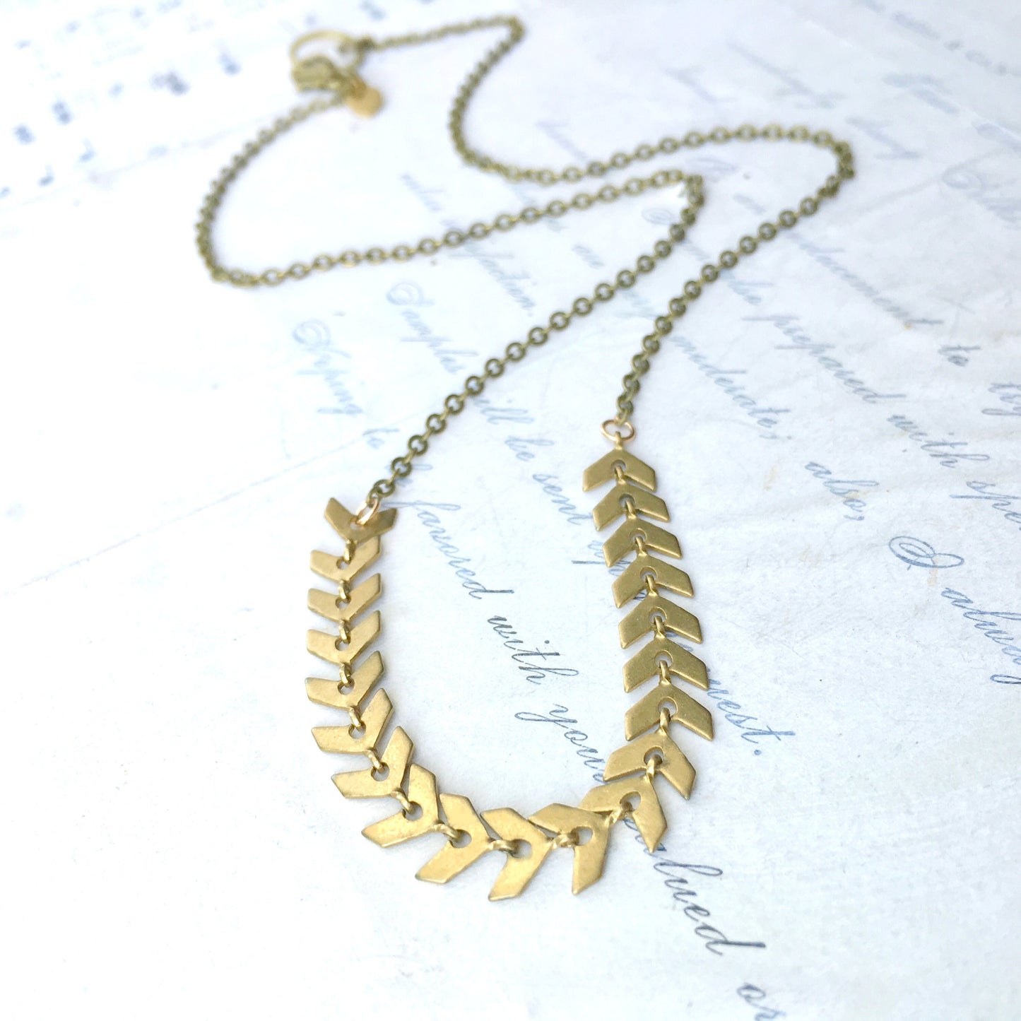 Fishbone Chain Choker Layering Necklace Bohemian Chain Necklace