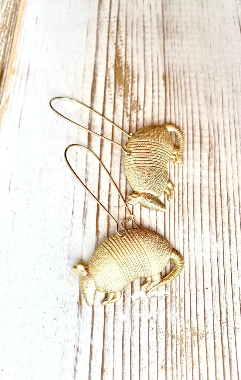 Armadillo Earrings Texas Armadillo