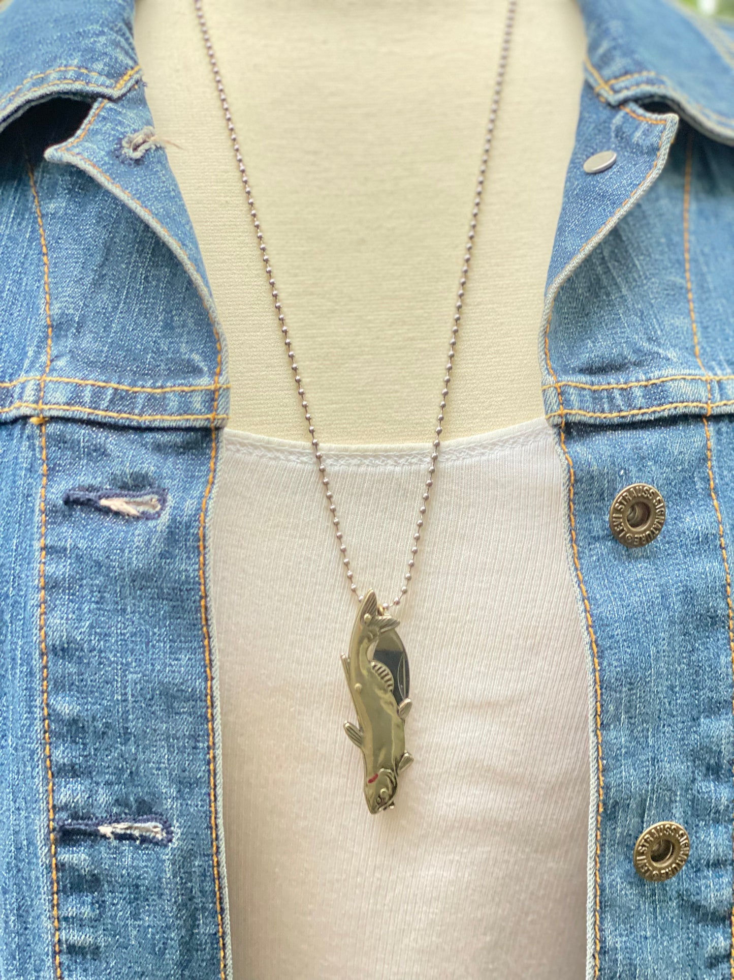 Fish Pocket Knife Necklace Fishing Crafter Tool