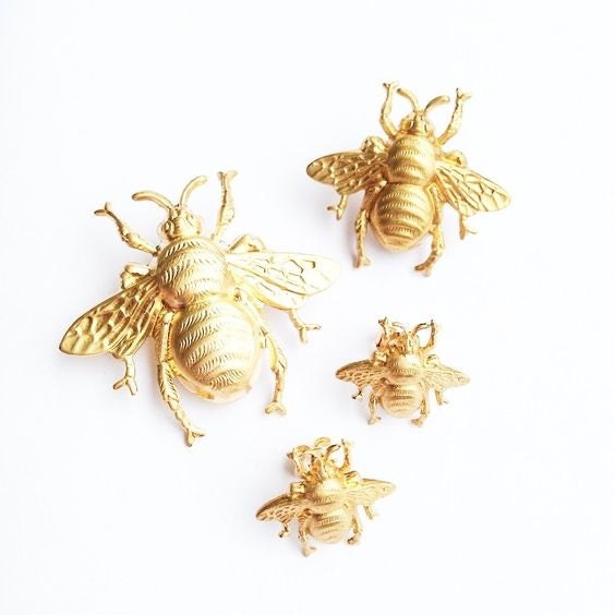 Bee Earrings Gold Bee Stud Earrings Bumblebee Honeybee