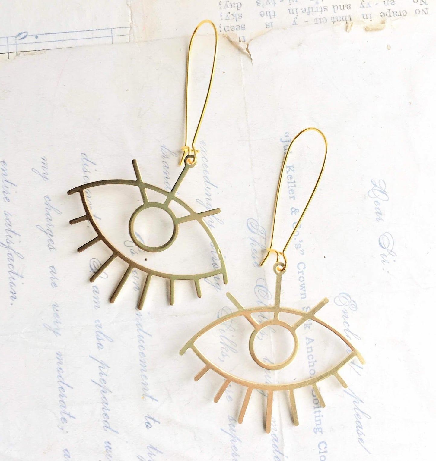 Evil Eye Earrings Big Eye Jewelry Eyelash Earrings Good Luck Earrings