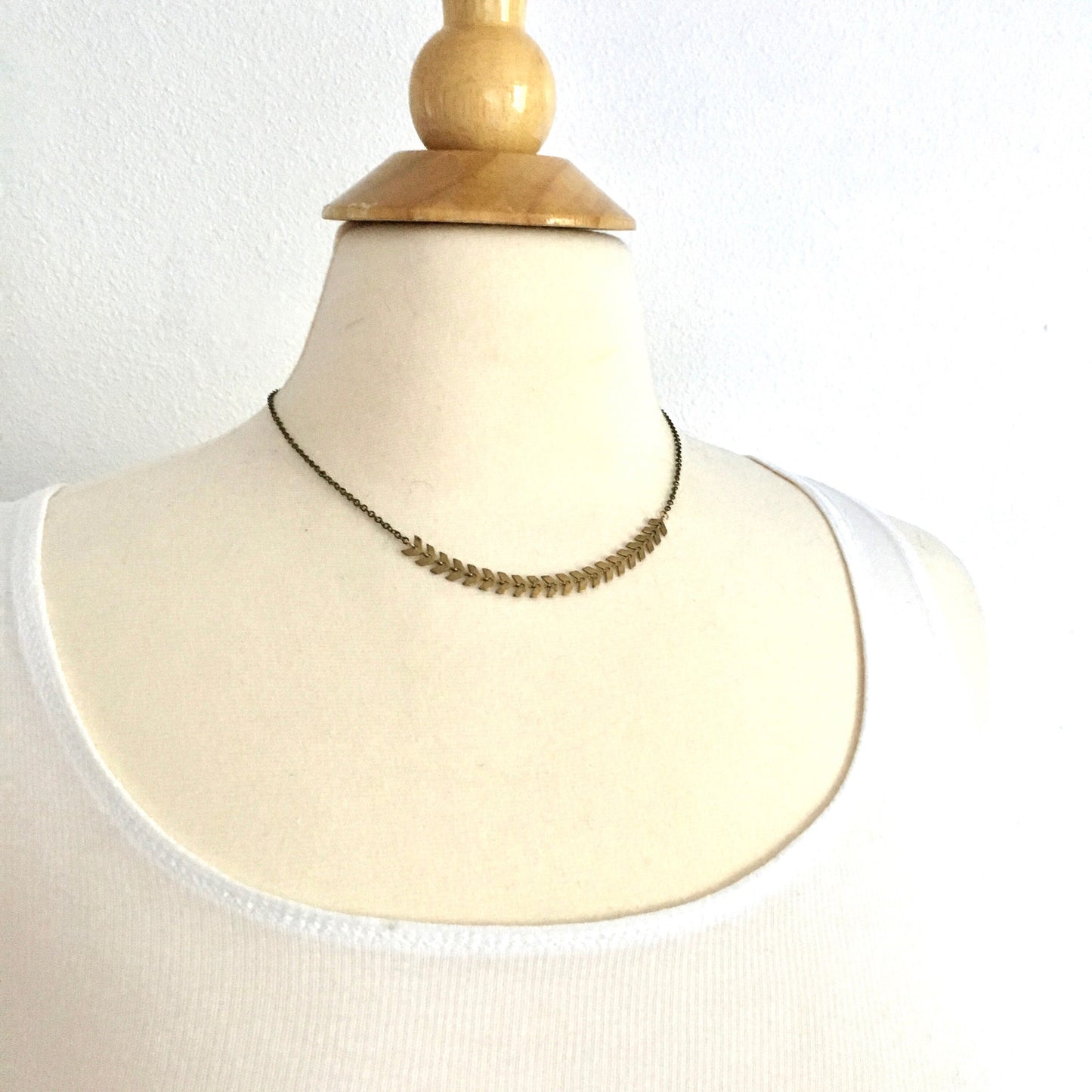 Fishbone Chain Choker Layering Necklace Bohemian Chain Necklace