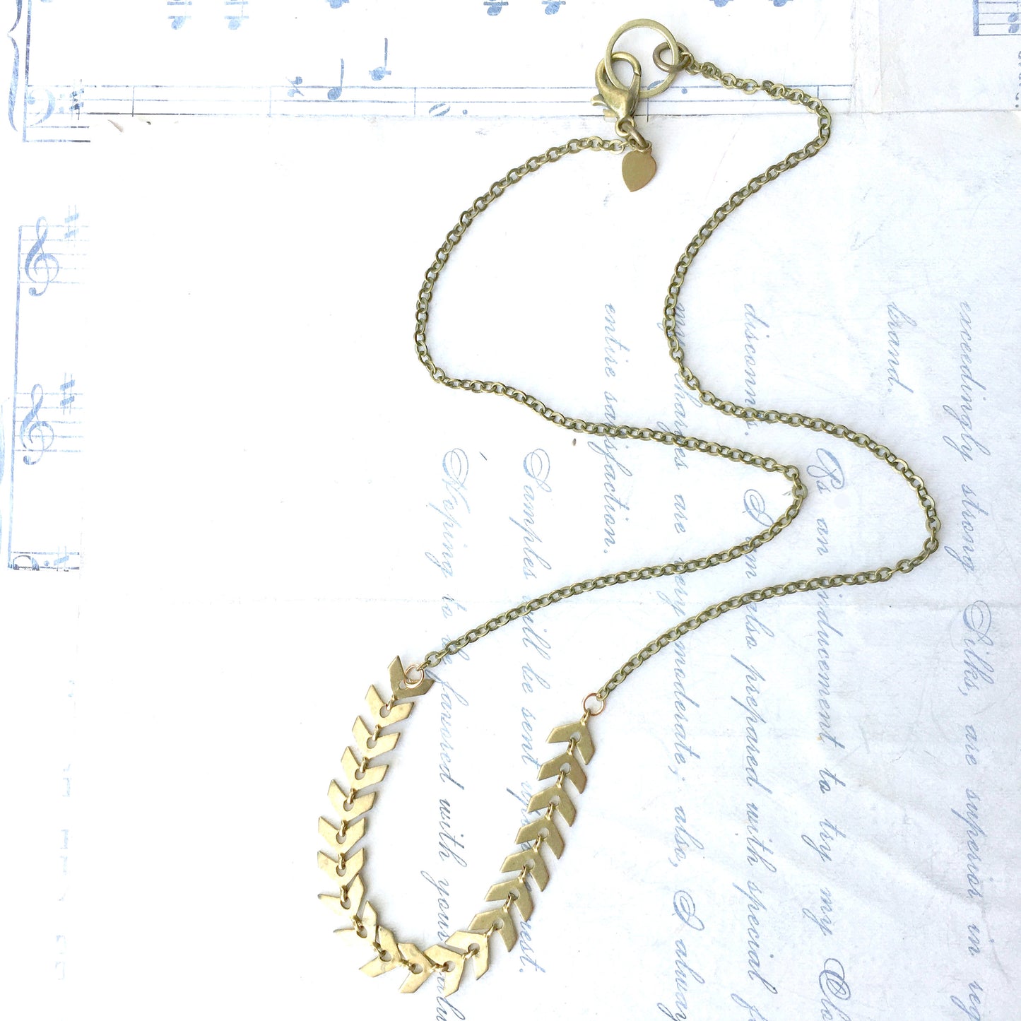 Fishbone Chain Choker Layering Necklace Bohemian Chain Necklace