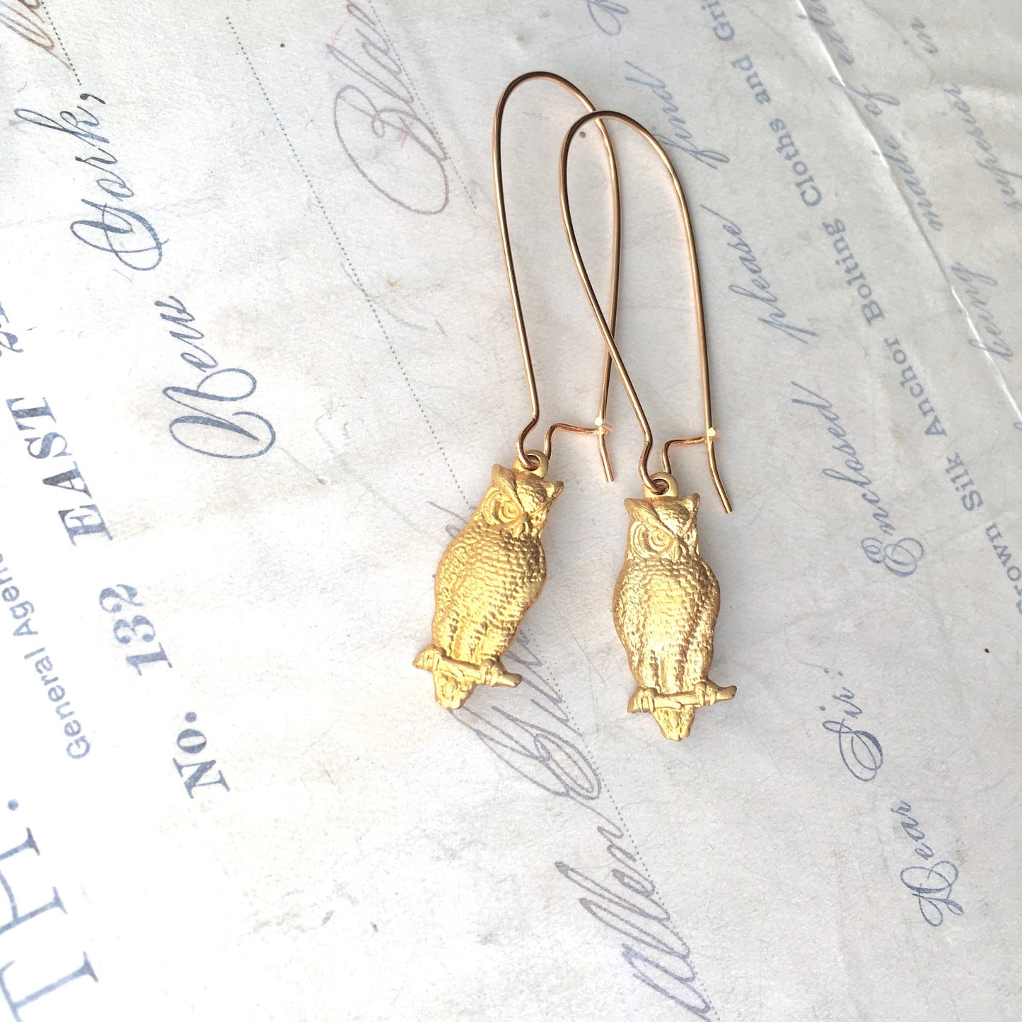Wise Owl Earrings Woodland Bird