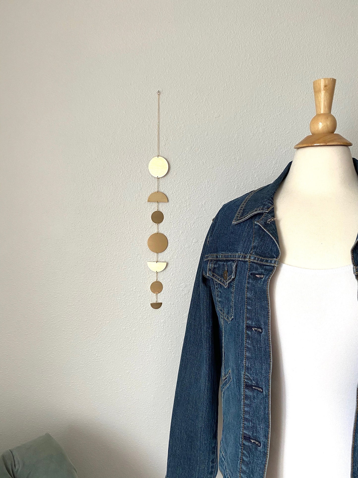 Brass Wall Hanging Moon Phase Wall Hanging Bohemian Decor