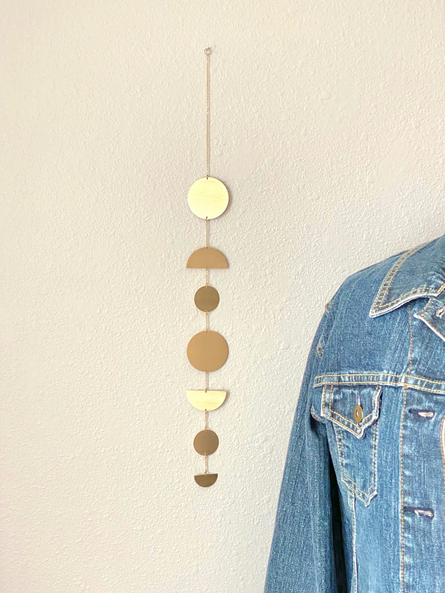 Brass Wall Hanging Moon Phase Wall Hanging Bohemian Decor