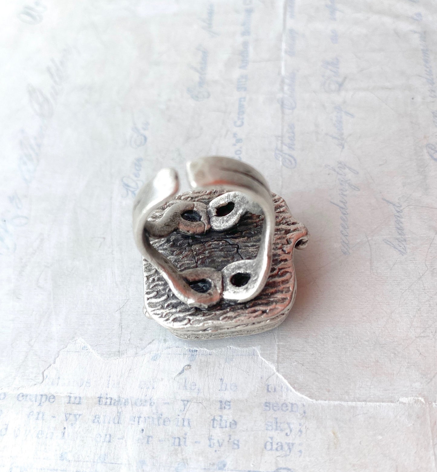 Bird Ring Blackbird Ring Art Ring Adjustable Ring Raven
